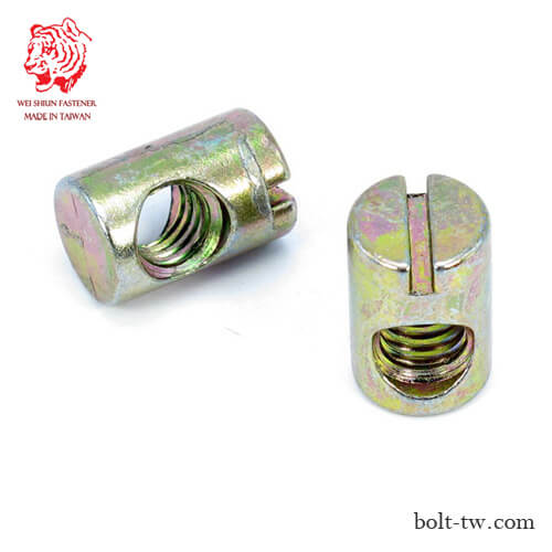 Furniture Replacement Parts M6 Barrel Nut 10 X 13mm Cross Dowels Slotted Nuts Spring Loaded Crib Parts Replacements For Furniture Bed Crib And Chairs Golden10 Pcs M6x17mm Barrel Nut